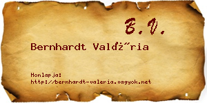 Bernhardt Valéria névjegykártya